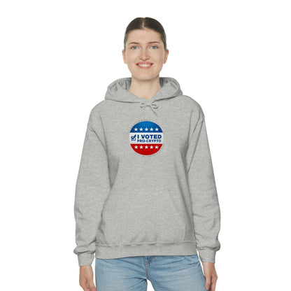 I Voted Pro-Crypto Hooded Sweatshirt