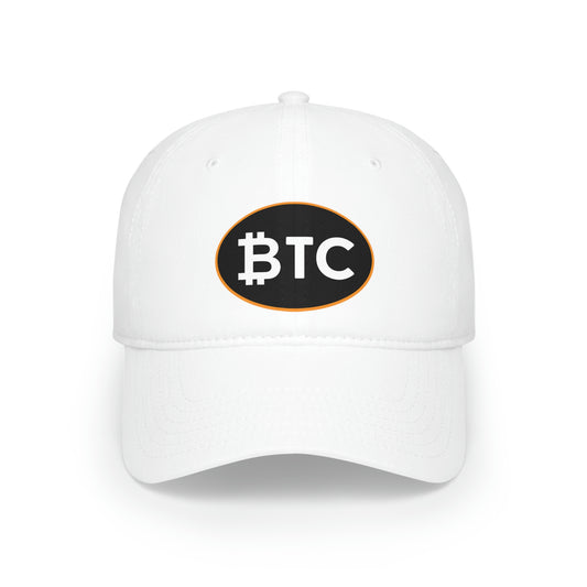 Bitcoin Oval #4 Low Profile Baseball Cap