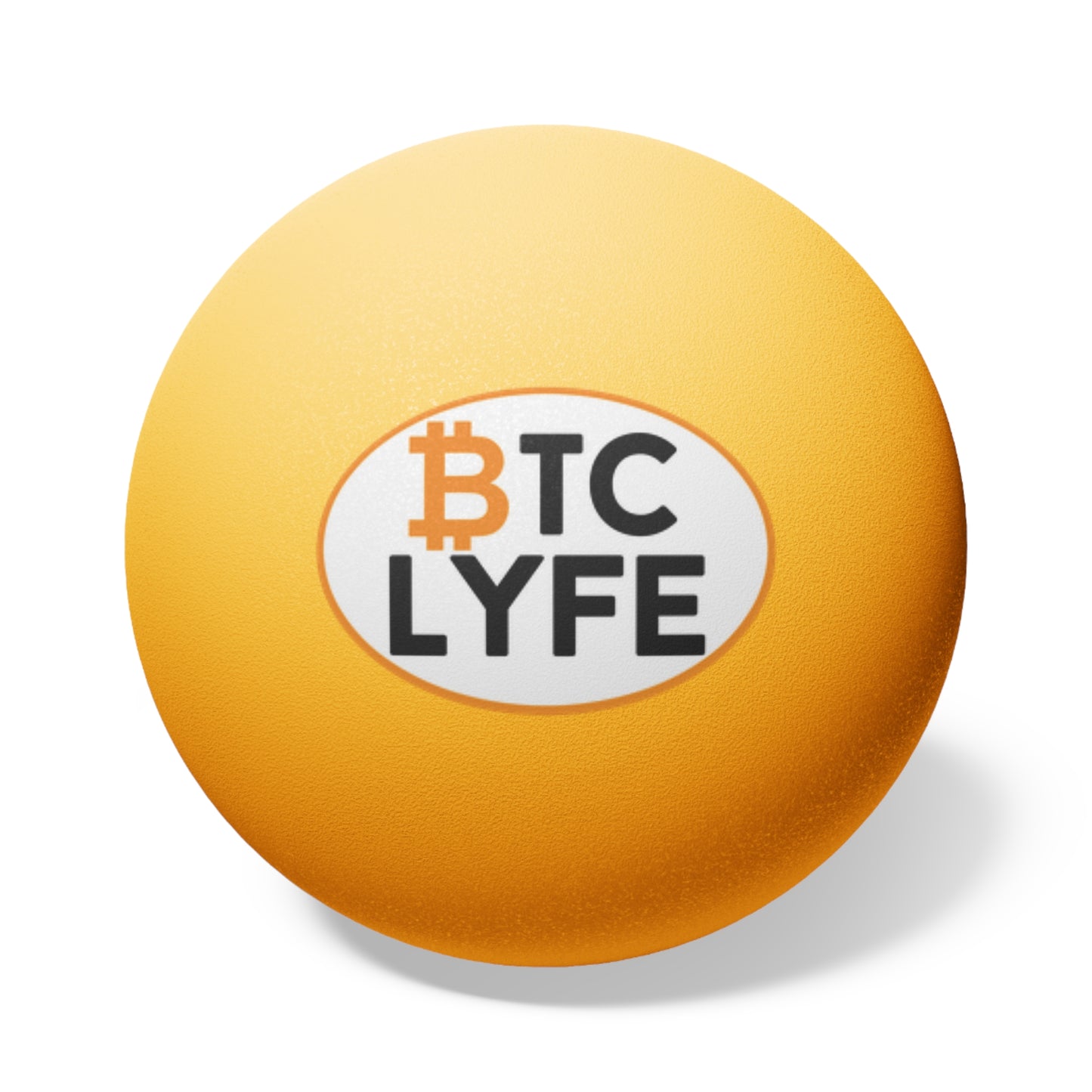 Bitcoin LYFE (Oval) Ping Pong Balls, 6 pcs