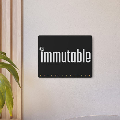 Bitcoin LYFE Immutable Metal Art Sign