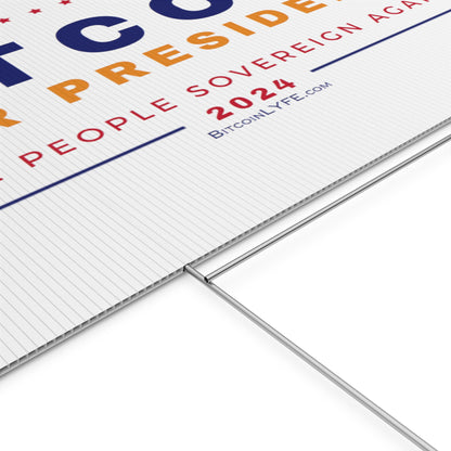 Vote - Bit...Sovereignty Plastic Yard Sign