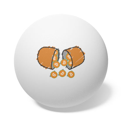 Orange Pill Ping Pong Balls, 6 pcs