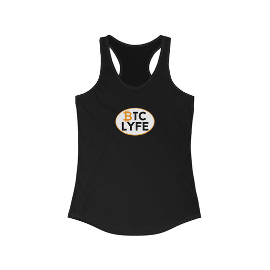 Bitcoin LYFE (Oval) Racerback Tank