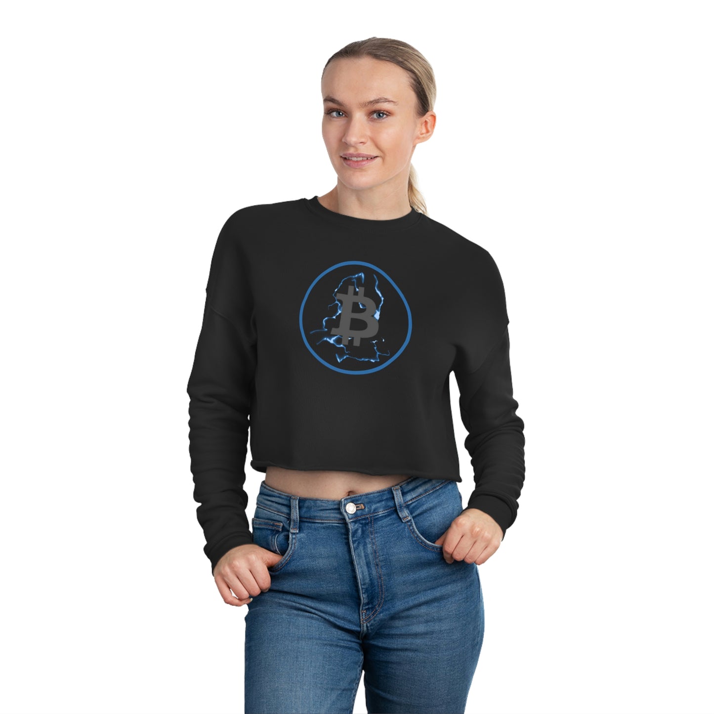 B Charged Women's Cropped Sweatshirt