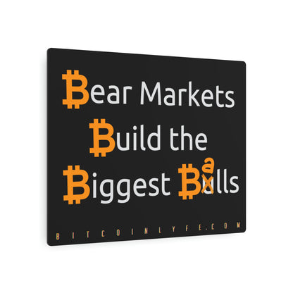 Bitcoin LYFE Bear Market Balls Metal Art Sign