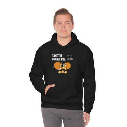 Rabbit Hole Orange Pill Hooded Sweatshirt