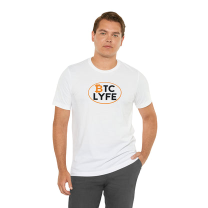 Bitcoin LYFE (Oval) Short Sleeve T-Shirt