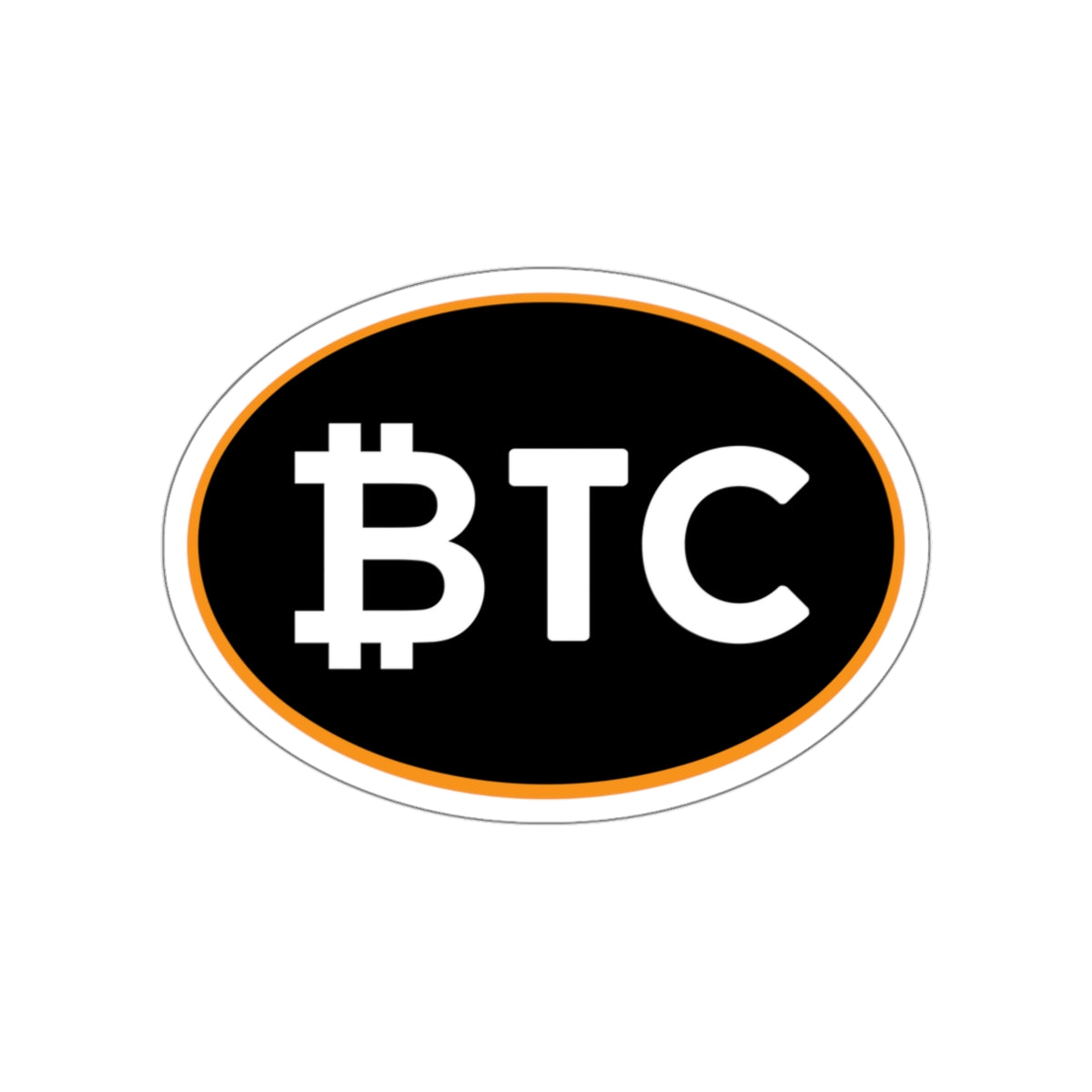 BTC #4 Oval Stickers, Blackout Version