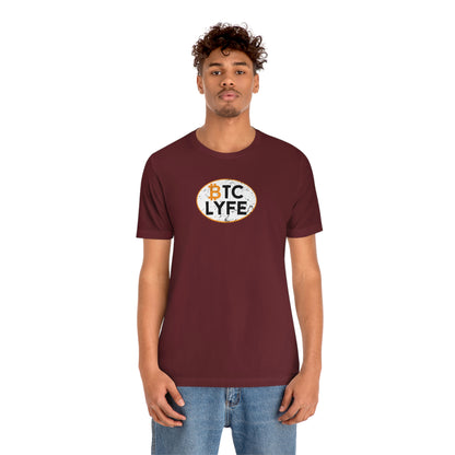 Bitcoin LYFE Oval T-Shirt