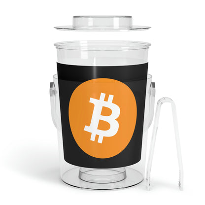 Bitcoin Ice Bucket with Tongs, BTC2