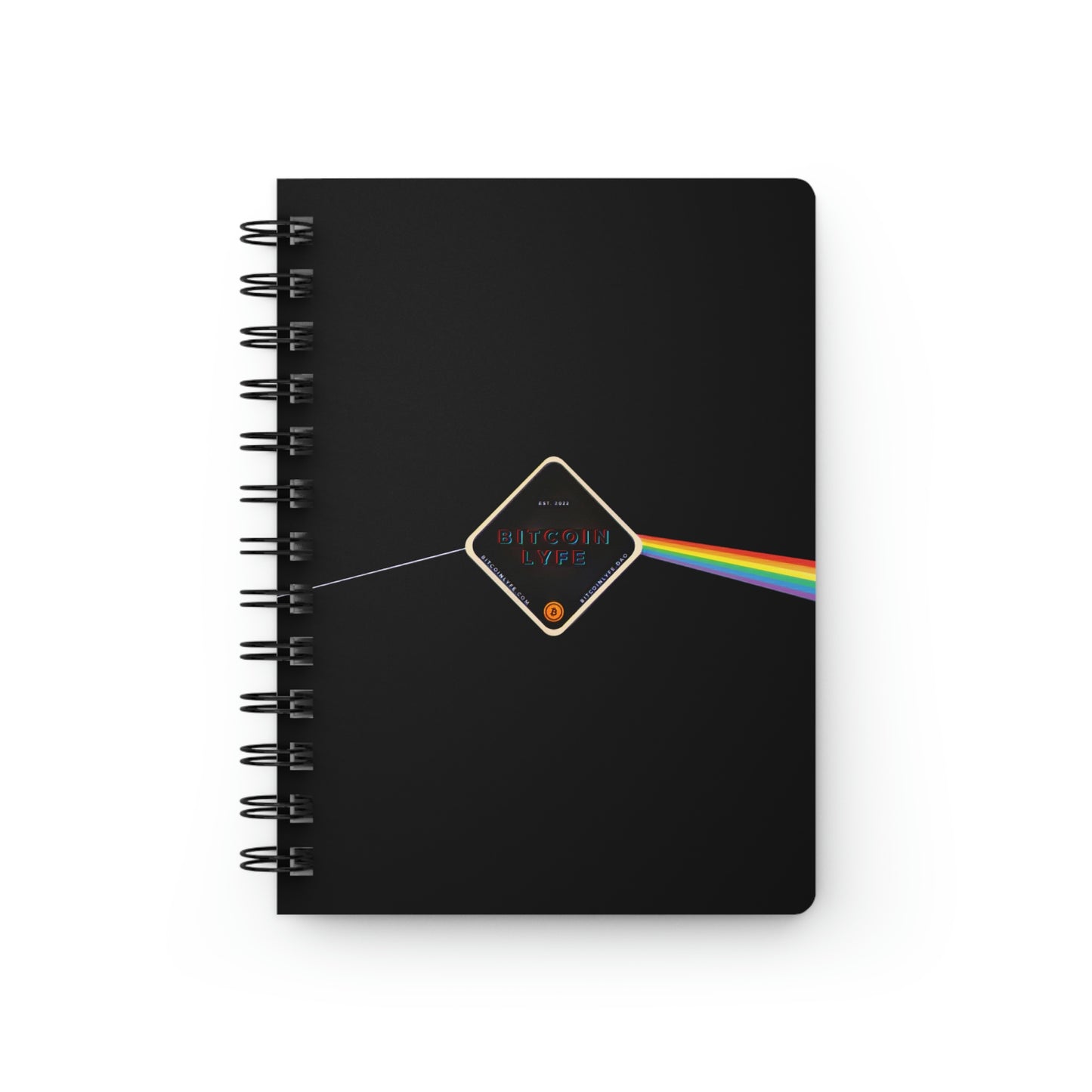 Bitcoin LYFE Spiral Bound Journal, Prism