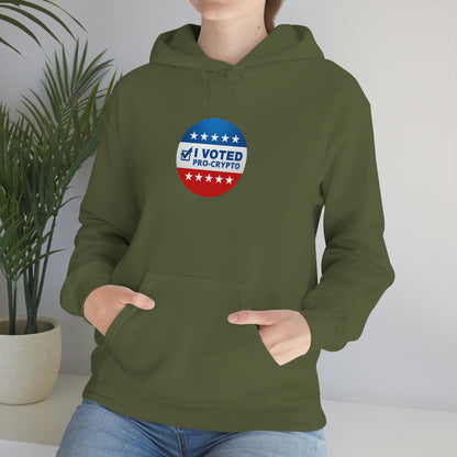 I Voted Pro-Crypto Hooded Sweatshirt