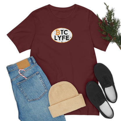 Bitcoin LYFE Oval T-Shirt