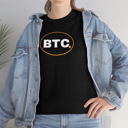 BTC Oval #3 Cotton T-Shirt, Blackout Version