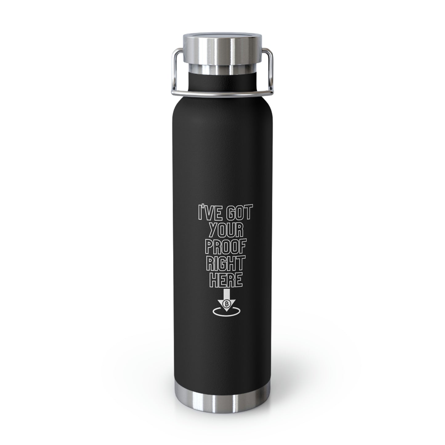 BTC Proof Right Here 22oz Vacuum Insulated Bottle #3