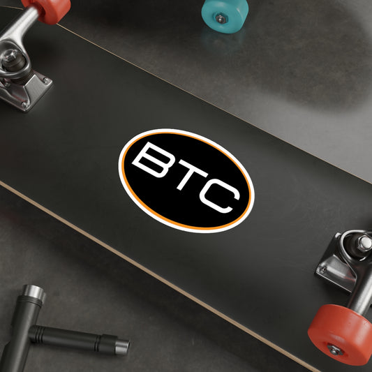 BTC #1 Oval Stickers, Blackout Version