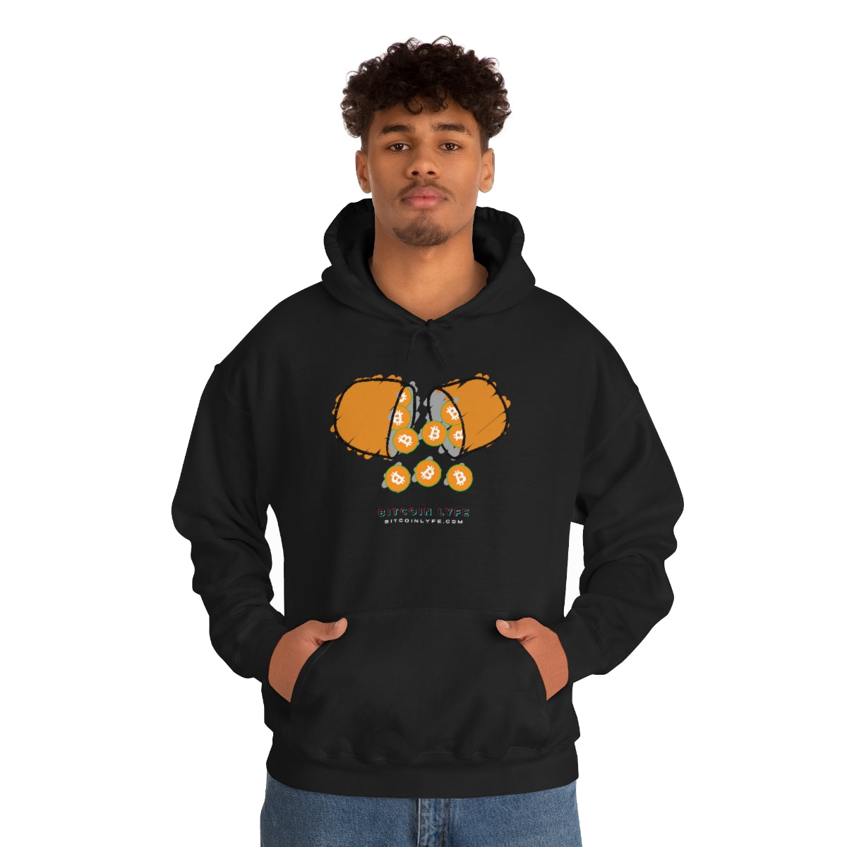 Bitcoin LYFE Orange Pill Hooded Sweatshirt