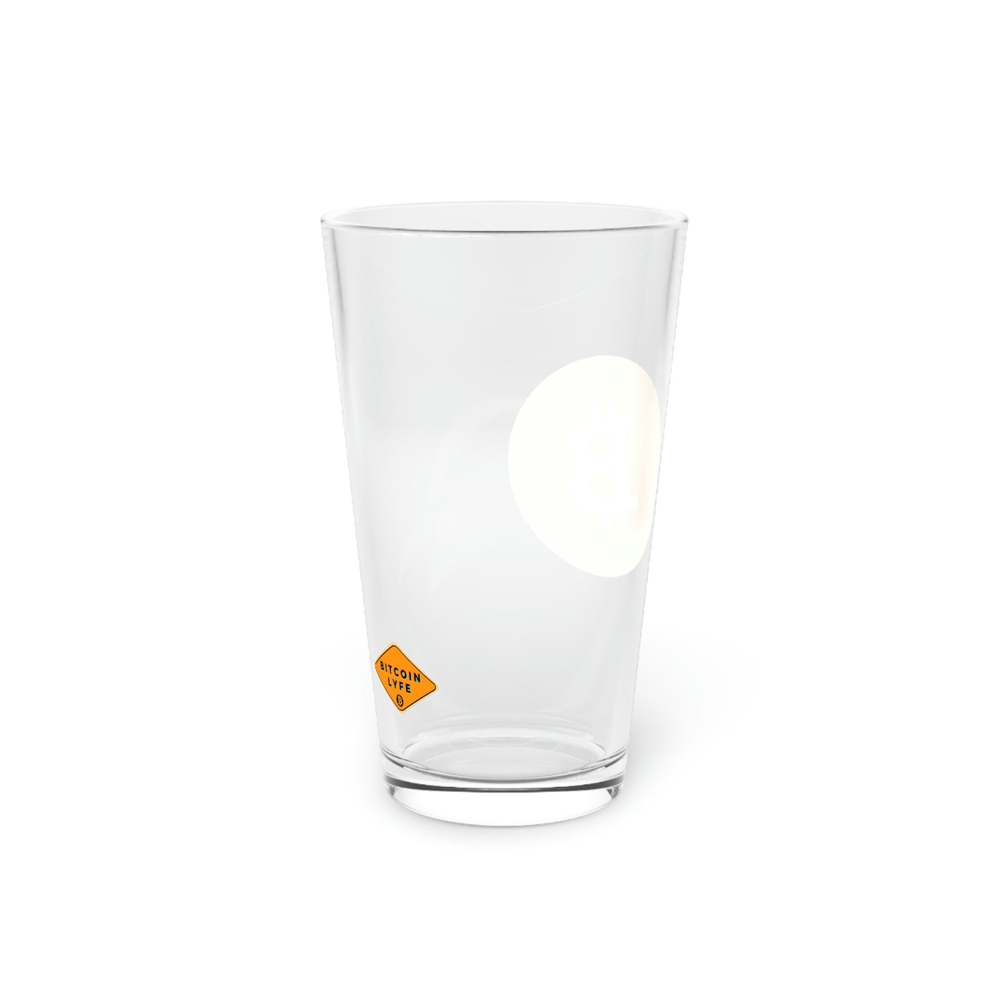 Bitcoin Pint Glass, BTC2