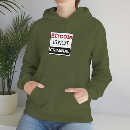 Bitcoin is Not Criminal Hooded Sweatshirt