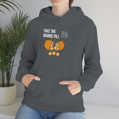 Rabbit Hole Orange Pill Hooded Sweatshirt