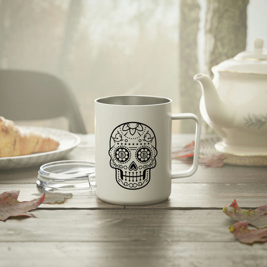 Día de los Muertos BTC 10oz Insulated Coffee Mug, Nueve