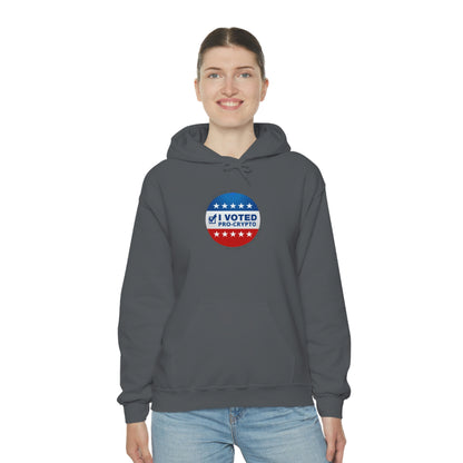 I Voted Pro-Crypto Hooded Sweatshirt