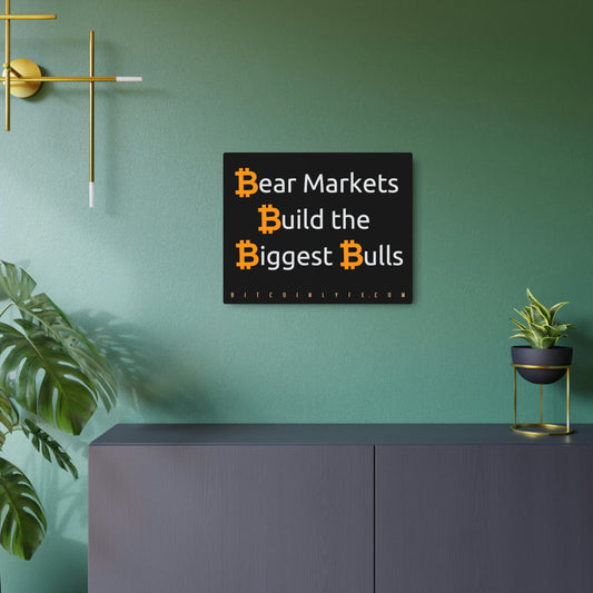 Bitcoin LYFE Bear Market Bulls Metal Art Sign