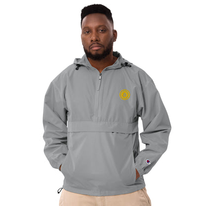 Bitcoin Embroidered Champion Packable Jacket, BTC5