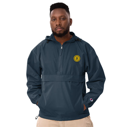 Bitcoin Embroidered Champion Packable Jacket, BTC5