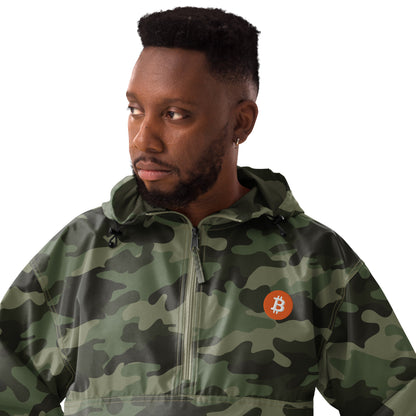 Bitcoin Embroidered Champion Packable Jacket, BTC2