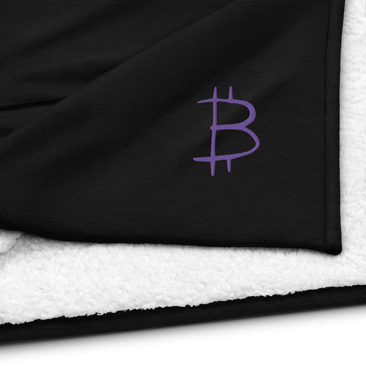 Premium Sherpa Bitcoin Blanket, BTC8