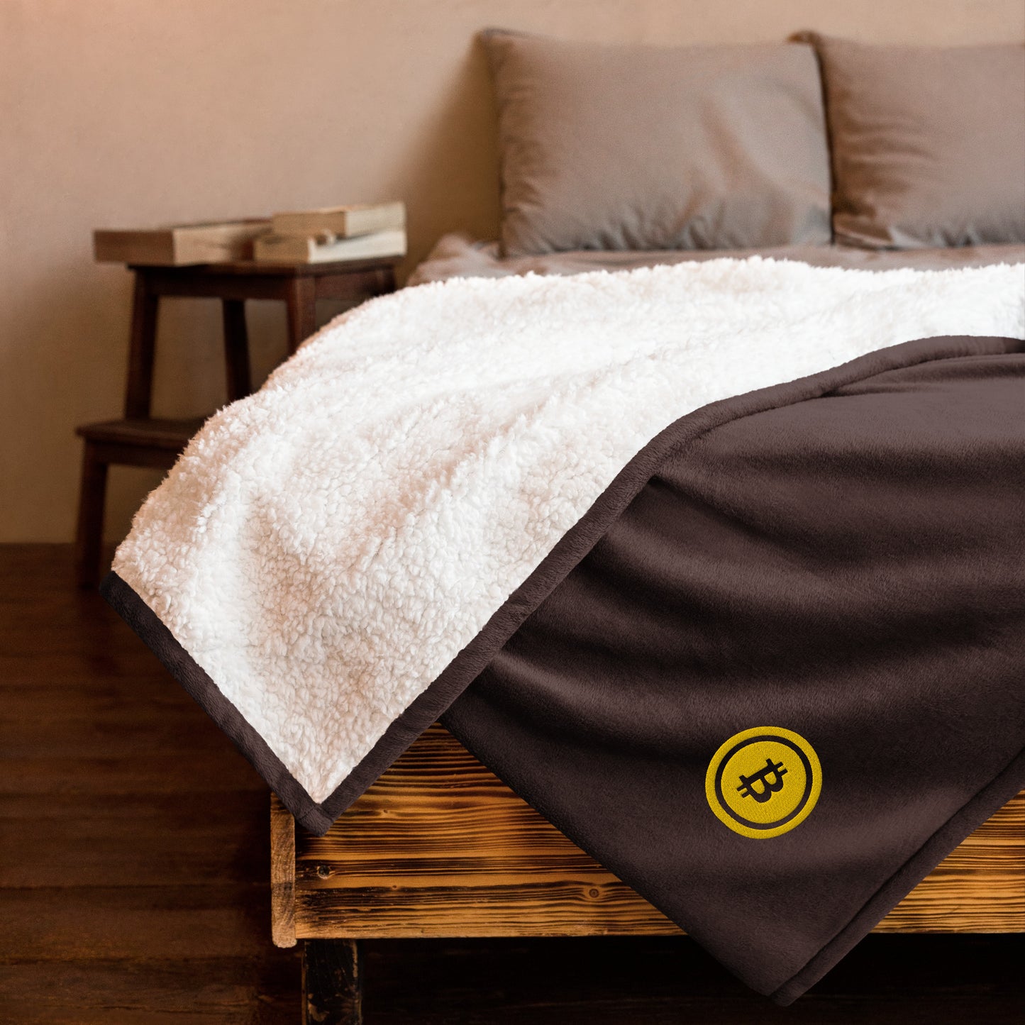 Premium Sherpa Bitcoin Blanket, BTC5