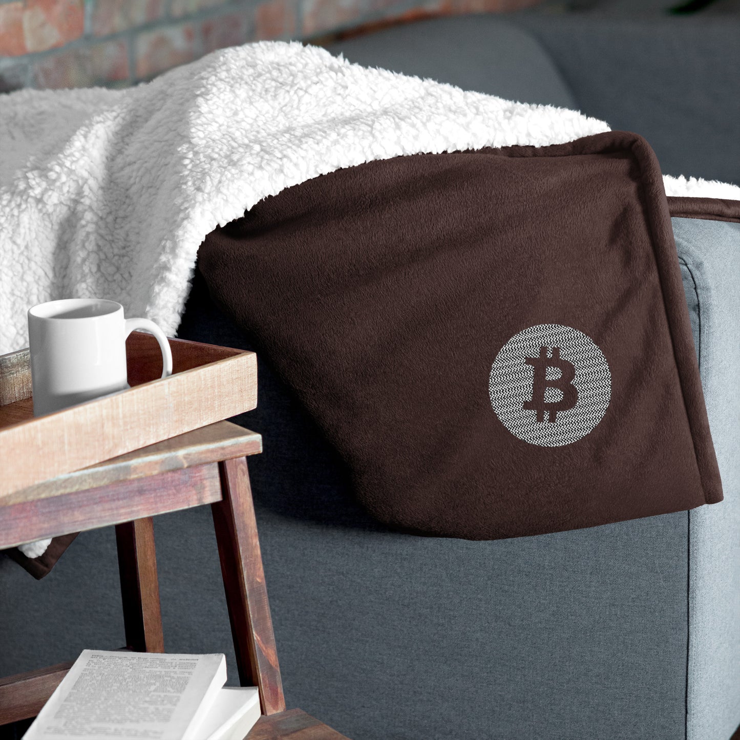 Premium Sherpa Bitcoin Blanket, BTC6