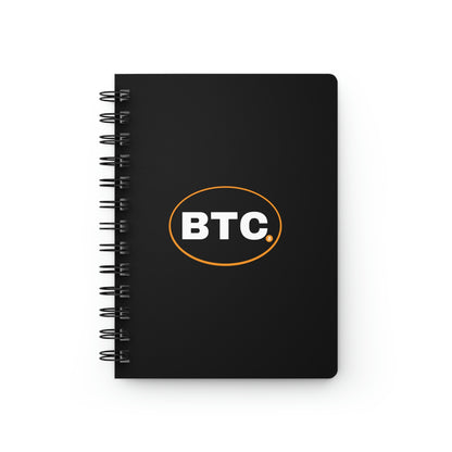 Bitcoin Oval #3 Spiral Bound Journal, Blackout Version