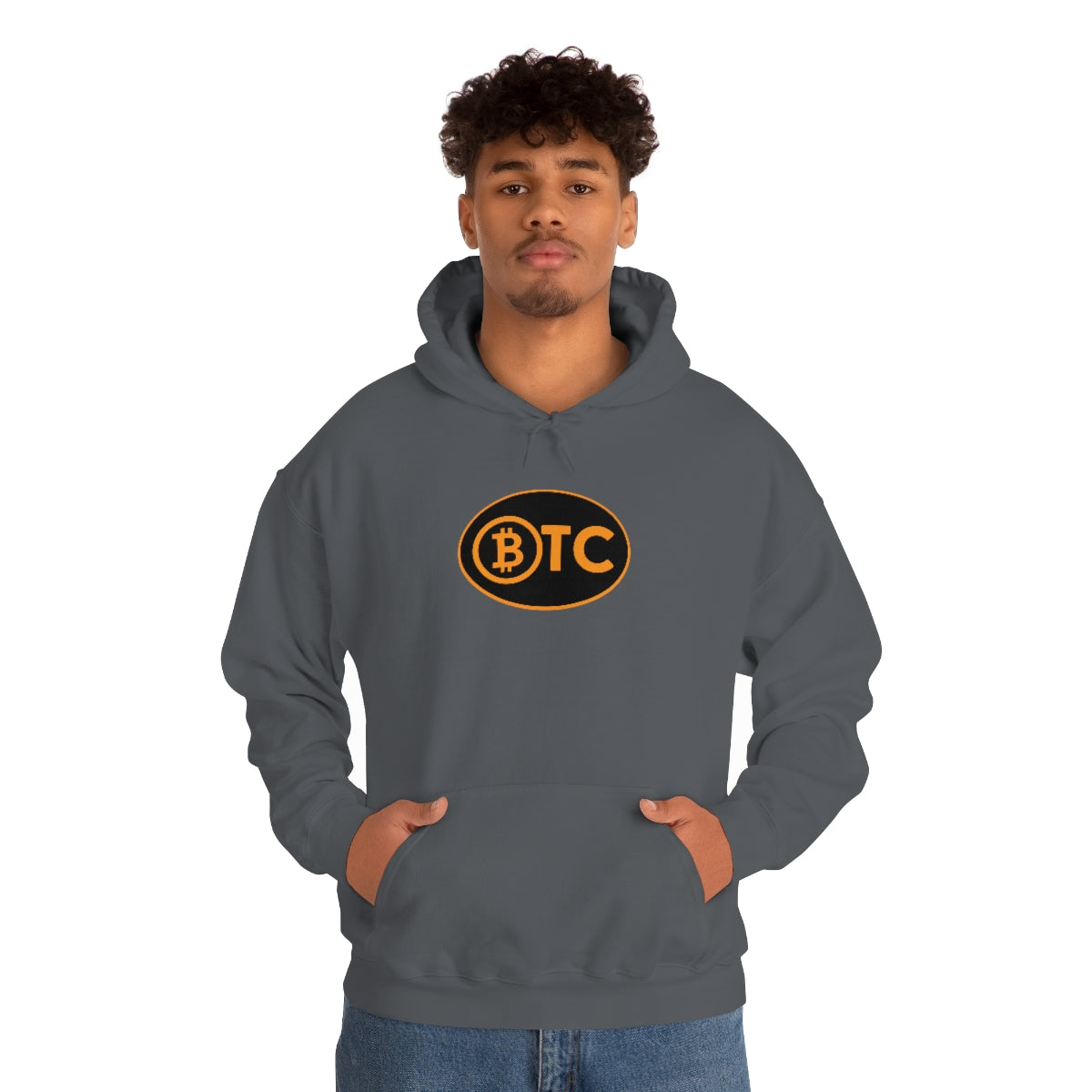 Bitcoin Oval #5 Hoodie, Blackout Version