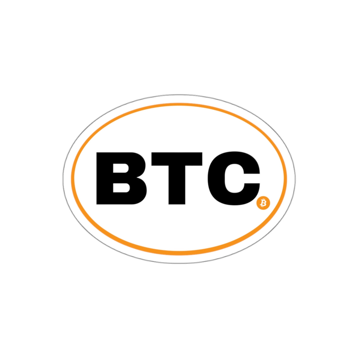 BTC #3 Oval Stickers