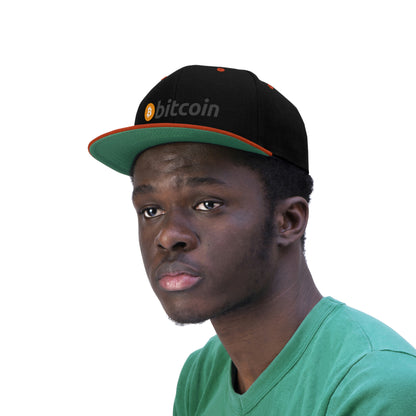 BTC1 Bitcoin Flat Bill Hat, Four Colors