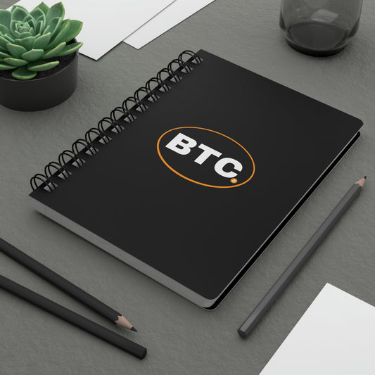 Bitcoin Oval #3 Spiral Bound Journal, Blackout Version