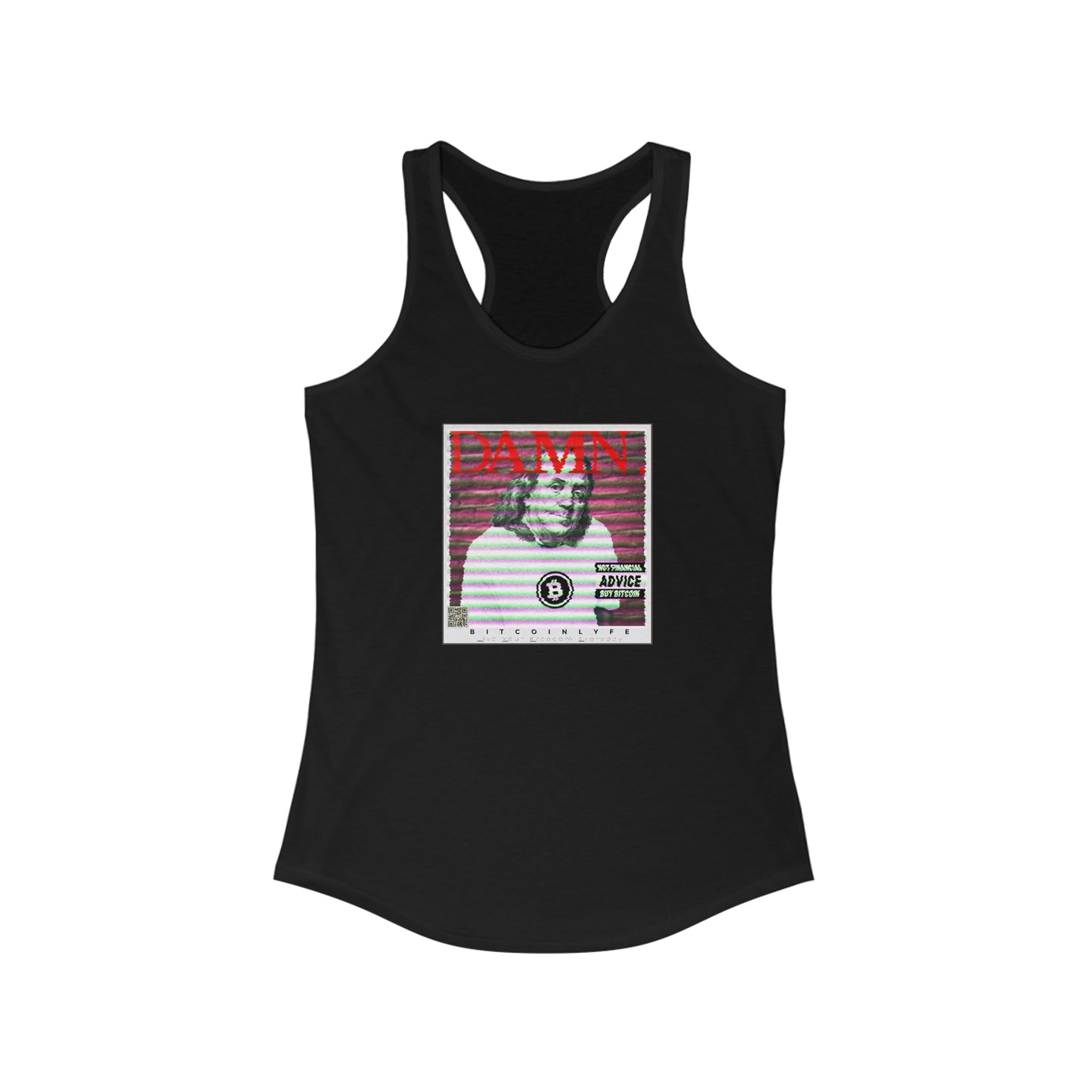 Bitcoin LYFE Damn Racerback Tank