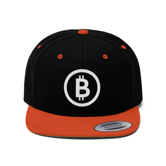 BTC4 Bitcoin Flat Bill Hat, Four Colors