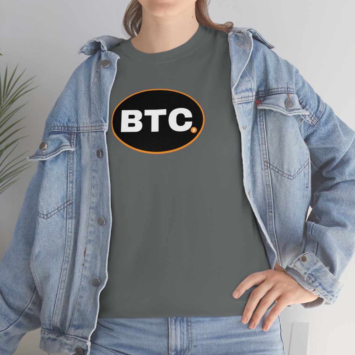 BTC Oval #3 Cotton T-Shirt, Blackout Version