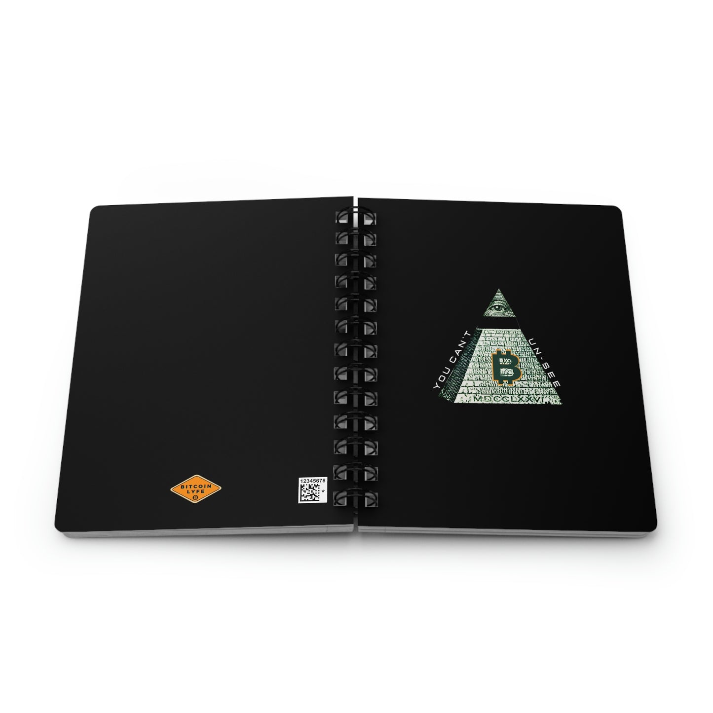 Bitcoin LYFE Spiral Bound Journal, Can't Unsee