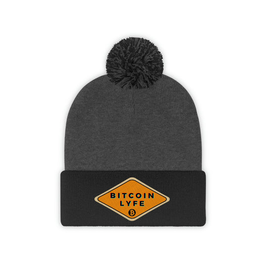 Bitcoin LYFE Pom Pom Beanie