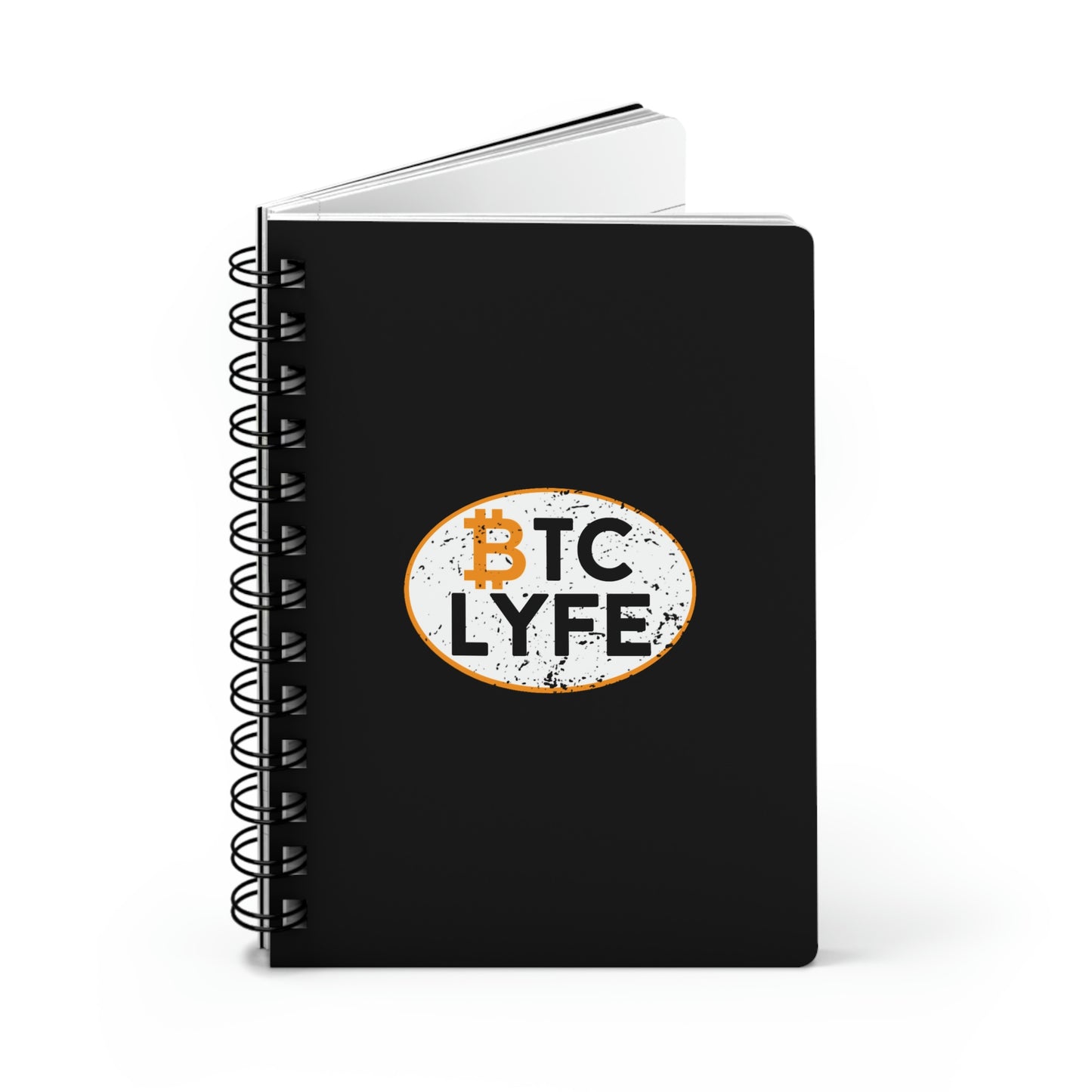 Bitcoin LYFE Spiral Bound Journal, Oval