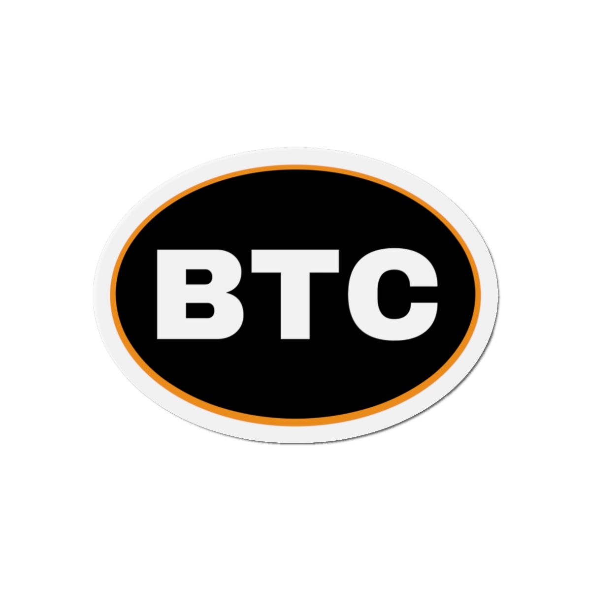 BTC Oval #2 Magnet, Blackout Version