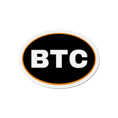 BTC Oval #2 Magnet, Blackout Version