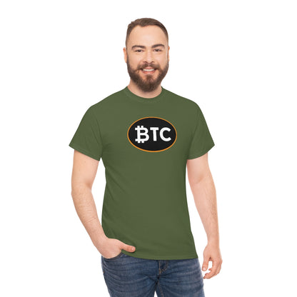 BTC Oval #4 Cotton T-Shirt, Blackout Version