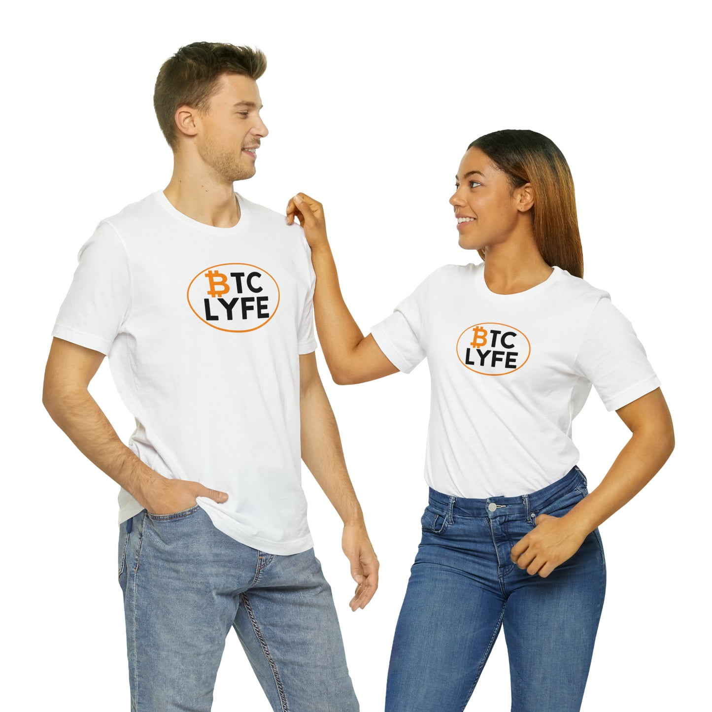 Bitcoin LYFE (Oval) Short Sleeve T-Shirt