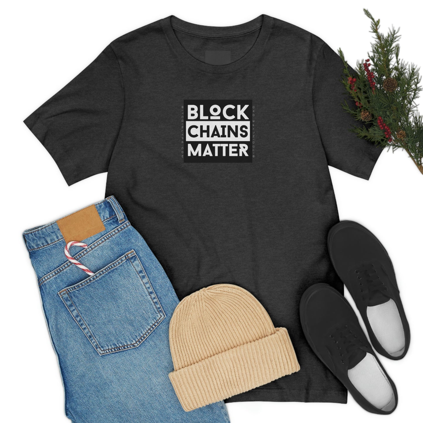 Bitcoin LYFE Block Chains Matter T-Shirt