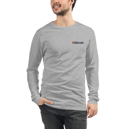 Embroidered Bitcoin Long Sleeve Tee BTC1